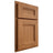 Shiloh Cabinetry Partial Overlay Bristol Alder Plain Cut Caramel Door