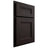 Shiloh Cabinetry Partial Overlay Bristol Alder Plain Cut Espresso Door