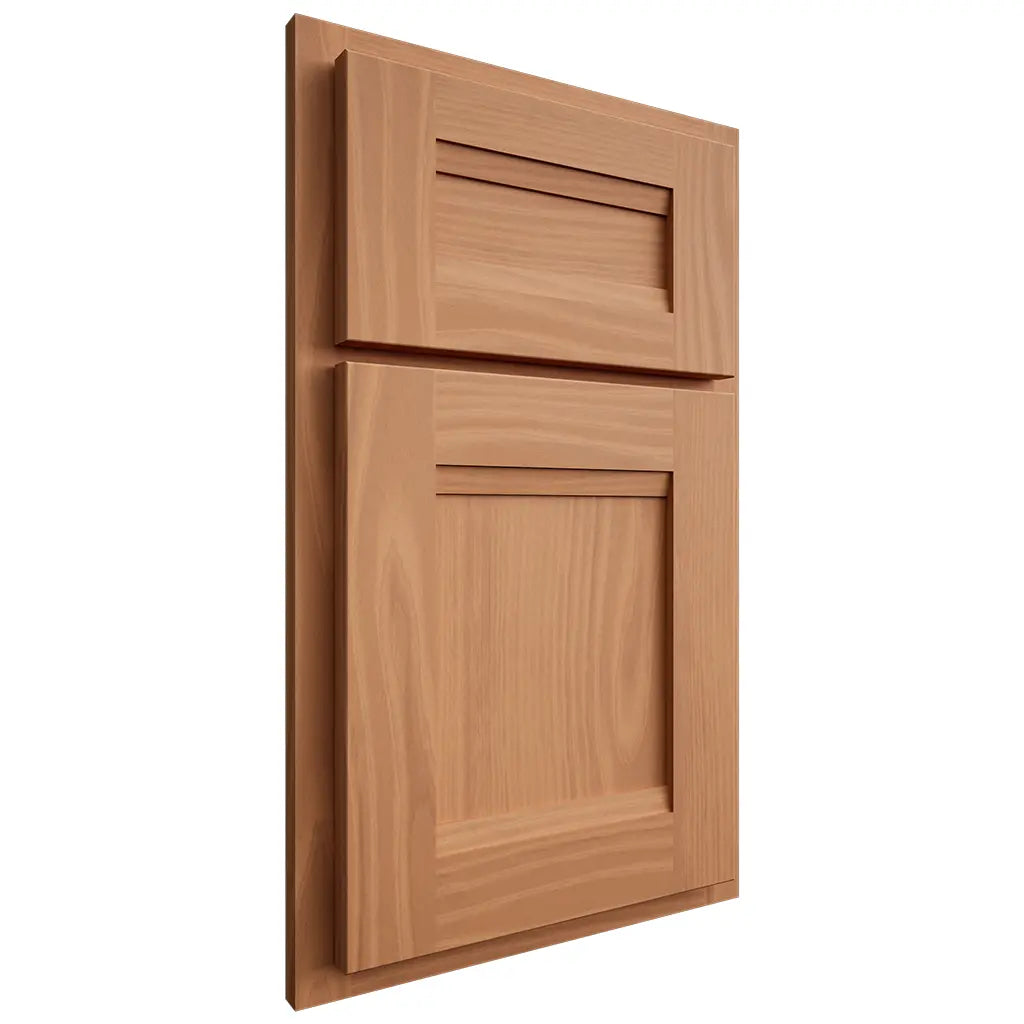 Shiloh Cabinetry Partial Overlay Bristol Cherry Plain Cut Natural Door