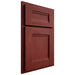 Shiloh Cabinetry Partial Overlay Bristol Cherry Plain Cut Red Door