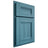 Shiloh Cabinetry Partial Overlay Bristol Hickory Plain Cut Aqua Door