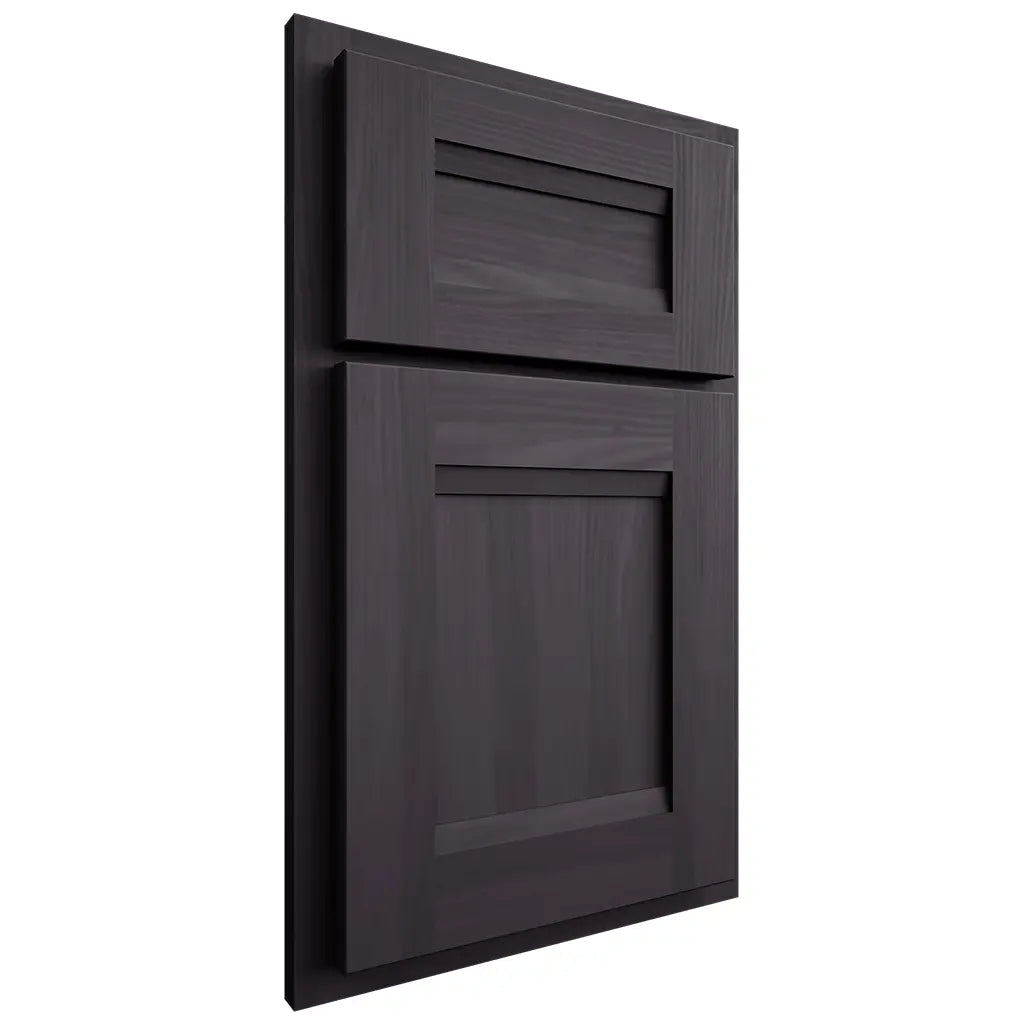 Shiloh Cabinetry Partial Overlay Bristol Hickory Plain Cut Harbor Door