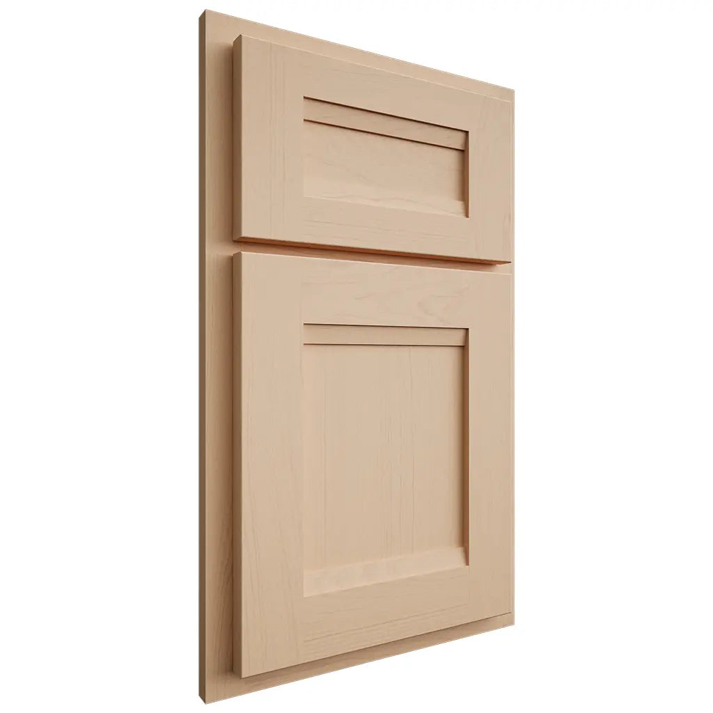Shiloh Cabinetry Partial Overlay Bristol Maple Plain Cut Natural Door