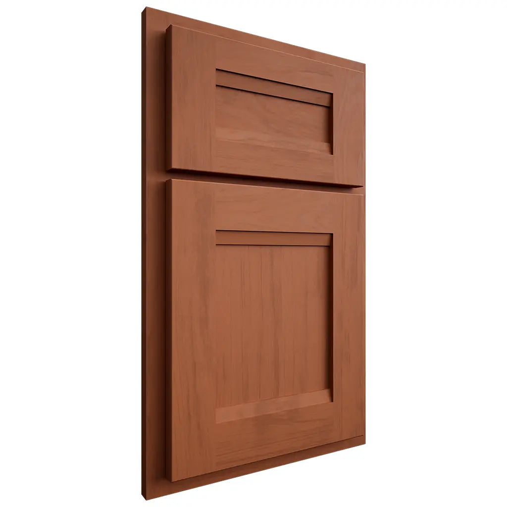 Shiloh Cabinetry Partial Overlay Bristol Maple Plain Cut Spice Door