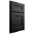 Shiloh Cabinetry Partial Overlay Bristol Paintable Black Door