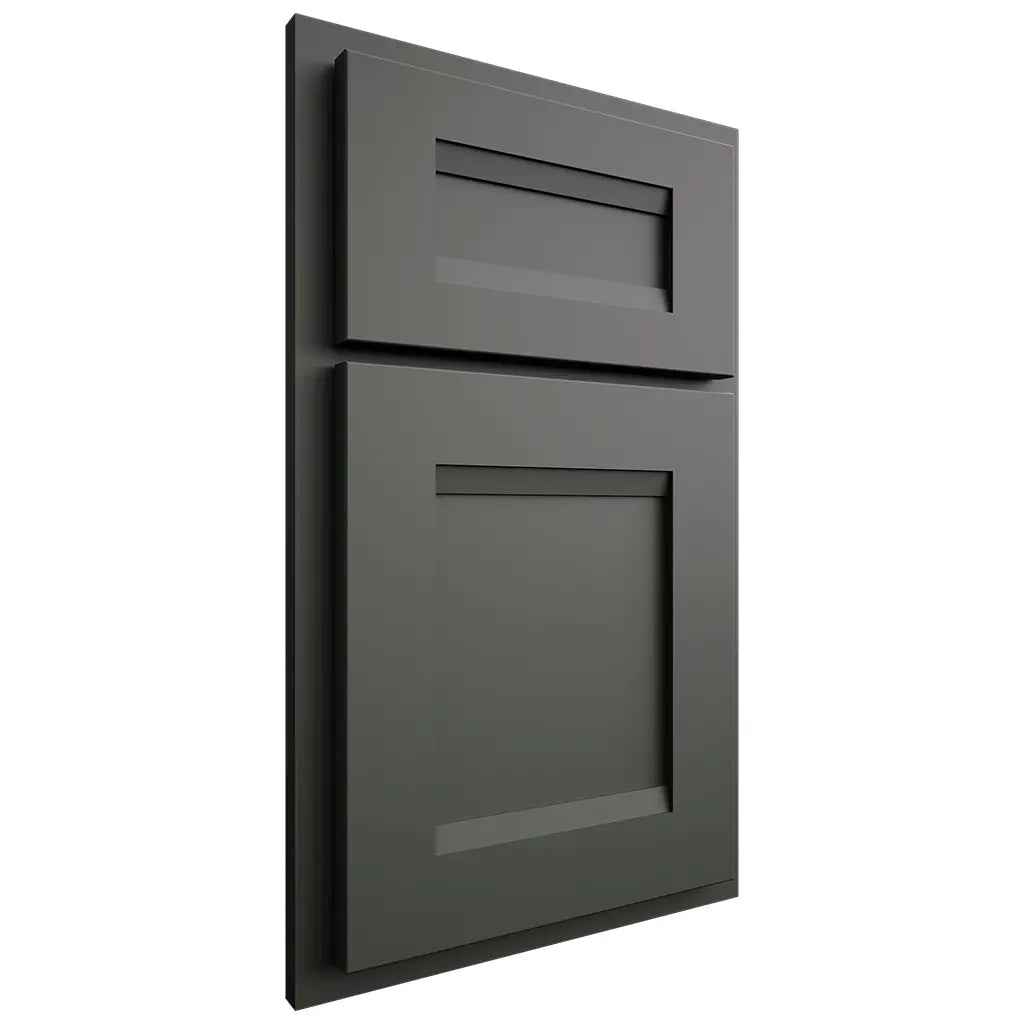 Shiloh Cabinetry Partial Overlay Bristol Paintable Pewter Green Door