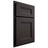 Shiloh Cabinetry Partial Overlay Bristol Poplar Plain Cut Carbon Door