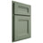 Shiloh Cabinetry Partial Overlay Bristol Poplar Plain Cut Moss Door