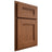 Shiloh Cabinetry Partial Overlay Bristol Red Oak Plain Cut Braun Door