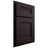 Shiloh Cabinetry Partial Overlay Bristol Red Oak Plain Cut Espresso Door