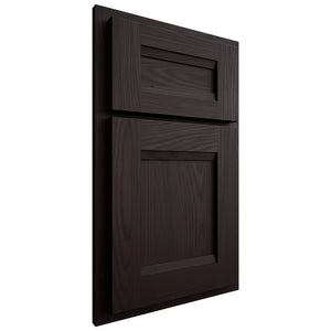 Shiloh Cabinetry Partial Overlay Bristol Red Oak Plain Cut Espresso Door