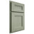Shiloh Cabinetry Partial Overlay Bristol Red Oak Plain Cut Moss Door