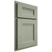 Shiloh Cabinetry Partial Overlay Bristol Red Oak Plain Cut Moss Door