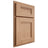 Shiloh Cabinetry Partial Overlay Bristol Red Oak Plain Cut Natural Door