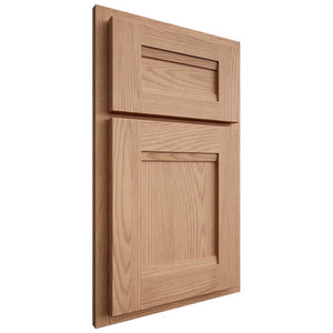 Shiloh Cabinetry Partial Overlay Bristol Red Oak Plain Cut Natural Door