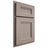 Shiloh Cabinetry Partial Overlay Bristol Red Oak Plain Cut Sterling Door