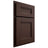Shiloh Cabinetry Partial Overlay Bristol Walnut Plain Cut Bison Door