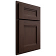 Shiloh Cabinetry Partial Overlay Bristol Walnut Plain Cut Bison Door