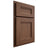 Shiloh Cabinetry Partial Overlay Bristol Walnut Plain Cut Natural Door