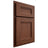 Shiloh Cabinetry Partial Overlay Bristol Walnut Plain Cut Rye Door