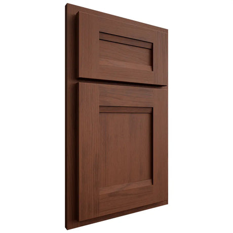 Shiloh Cabinetry Partial Overlay Bristol Walnut Plain Cut Rye Door