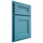 Shiloh Cabinetry Partial Overlay Bristol White Oak Plain Cut Aqua Door