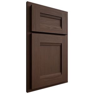 Shiloh Cabinetry Partial Overlay Bristol White Oak Plain Cut Braun Door