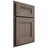 Shiloh Cabinetry Partial Overlay Bristol White Oak Plain Cut Clay Door