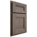 Shiloh Cabinetry Partial Overlay Bristol White Oak Plain Cut Clay Door