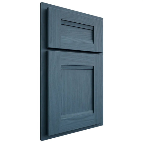Shiloh Cabinetry Partial Overlay Bristol White Oak Plain Cut Hudson Door