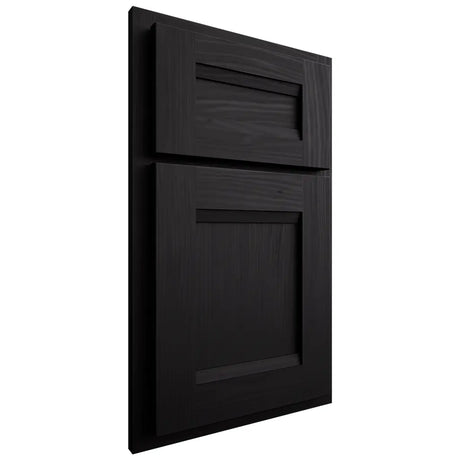Shiloh Cabinetry Partial Overlay Bristol White Oak Plain Cut Ink Door