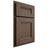 Shiloh Cabinetry Partial Overlay Bristol White Oak Plain Cut Mineral Door