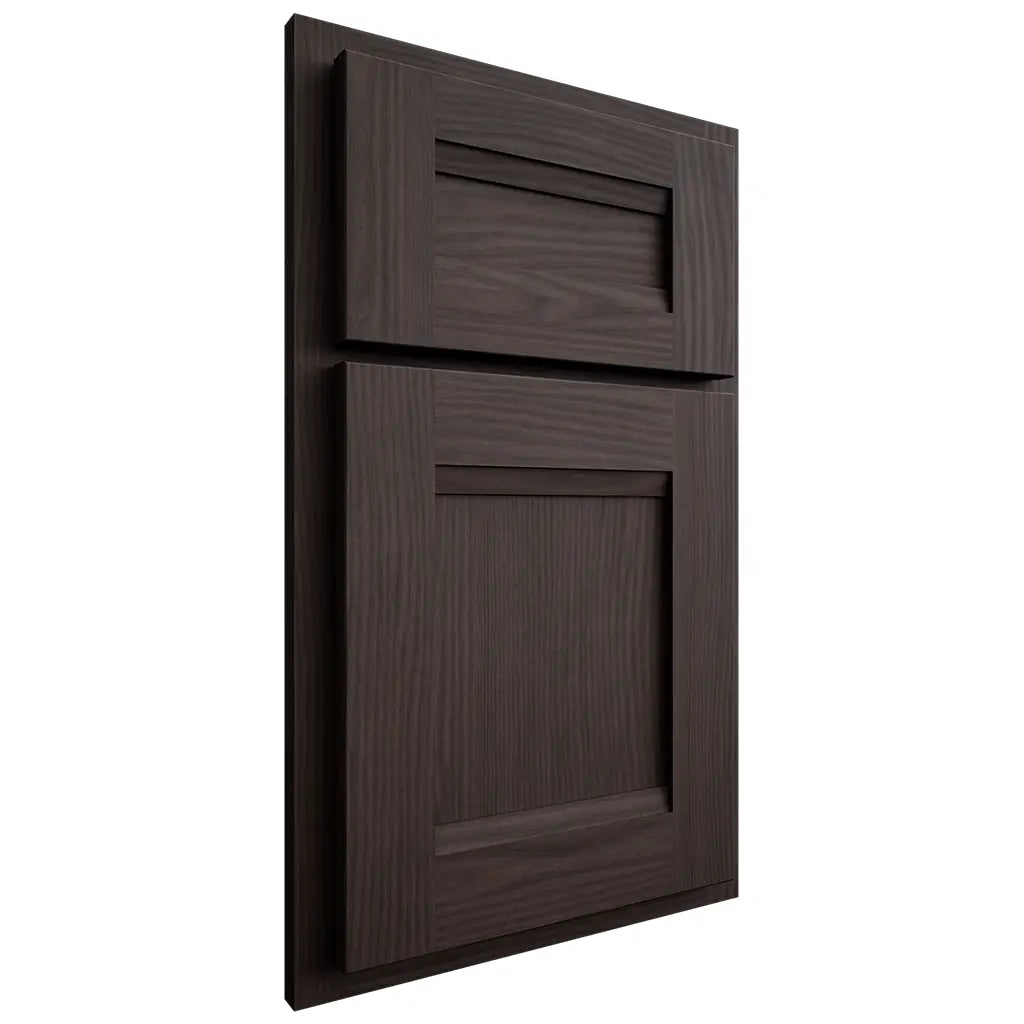 Shiloh Cabinetry Partial Overlay Bristol White Oak Plain Cut Morel Door