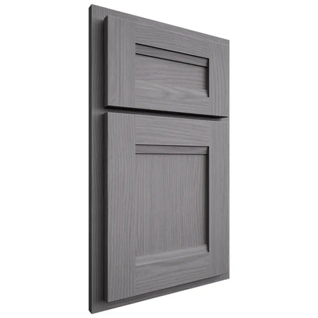 Shiloh Cabinetry Partial Overlay Bristol White Oak Plain Cut Sterling Door