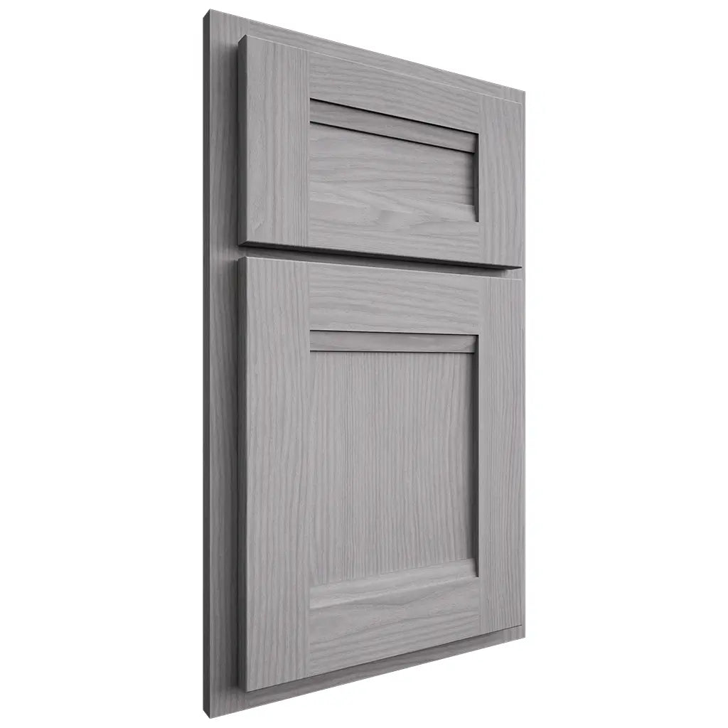 Shiloh Cabinetry Partial Overlay Bristol White Oak Plain Cut Stratus Door