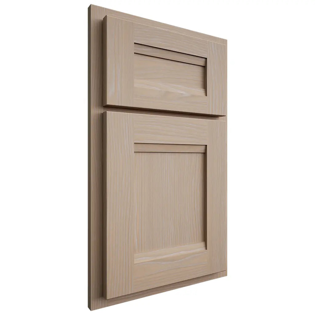 Shiloh Cabinetry Partial Overlay Bristol White Oak Plain Cut Straw Door