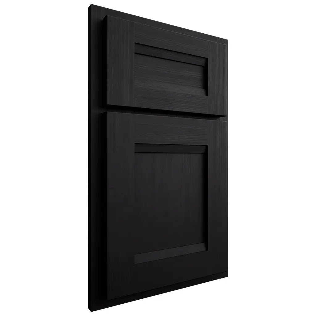 Shiloh Cabinetry Partial Overlay Bristol White Oak Quarter Sawn Ink Door