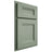 Shiloh Cabinetry Partial Overlay Bristol White Oak Quarter Sawn Moss Door