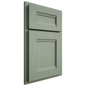 Shiloh Cabinetry Partial Overlay Bristol White Oak Quarter Sawn Moss Door
