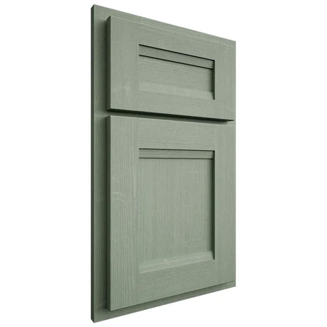 Shiloh Cabinetry Partial Overlay Bristol White Oak Quarter Sawn Moss Door