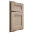 Shiloh Cabinetry Partial Overlay Bristol White Oak Quarter Sawn Straw Door