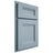 Shiloh Cabinetry Partial Overlay Bristol White Oak Rift Cut Sky Door