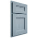 Shiloh Cabinetry Partial Overlay Bristol White Oak Rift Cut Sky Door