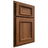 Shiloh Cabinetry Partial Overlay Charleston Hickory Plain Cut Burnt Sugar Door