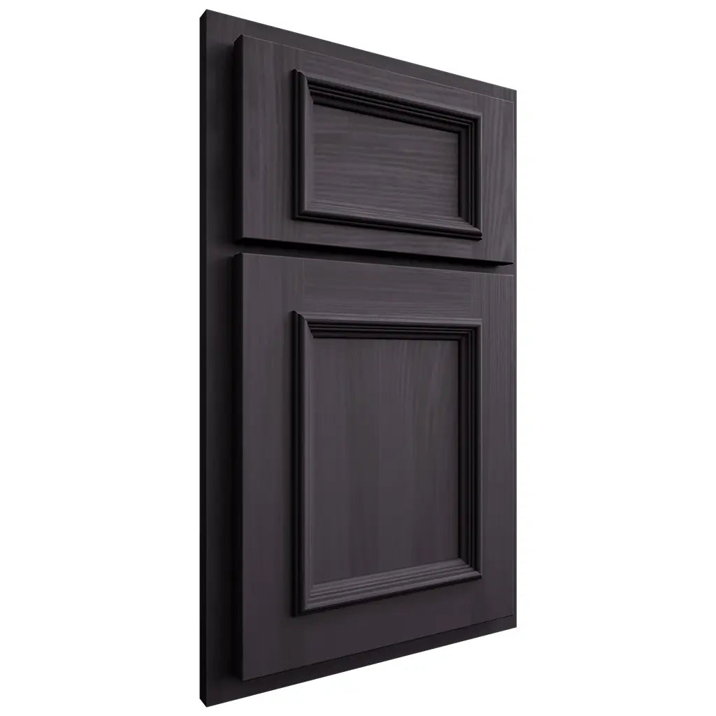 Shiloh Cabinetry Partial Overlay Charleston Hickory Plain Cut Harbor Door