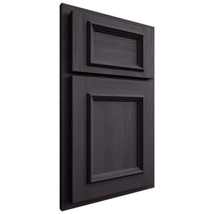 Shiloh Cabinetry Partial Overlay Charleston Hickory Plain Cut Harbor Door