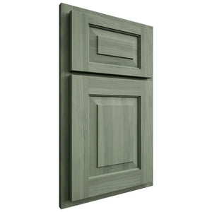 Shiloh Cabinetry Partial Overlay Charleston Hickory Plain Cut Moss Door