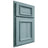 Shiloh Cabinetry Partial Overlay Charleston Hickory Plain Cut Sky Door