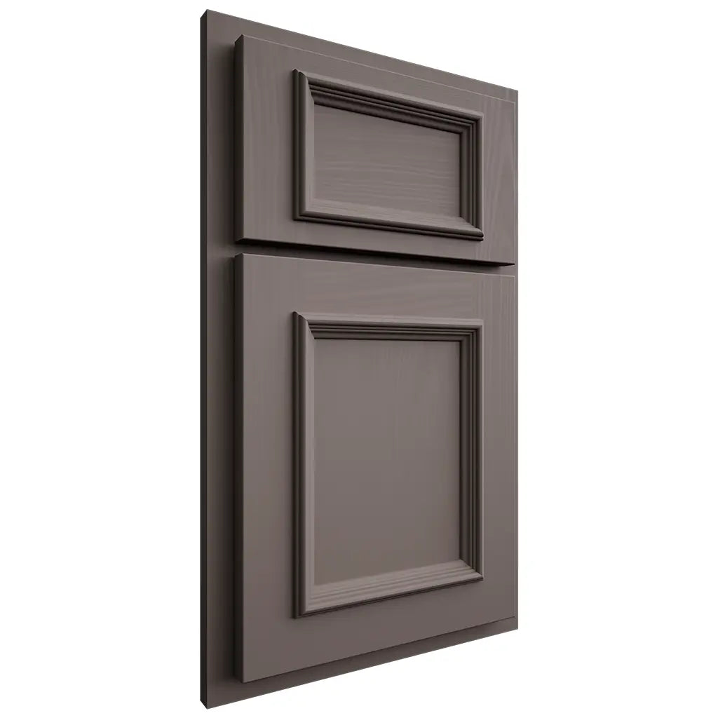 Shiloh Cabinetry Partial Overlay Charleston Poplar Plain Cut Heatherstone Door