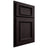 Shiloh Cabinetry Partial Overlay Charleston Red Oak Plain Cut Espresso Door